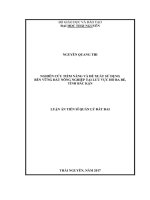 Nghiên cứu tiềm năng và đề xuất sử dụng bền vững đất nông nghiệp tại lưu vực hồ Ba Bể, tỉnh Bắc Kạn (LA tiến sĩ)