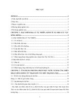 Lập phương án dự báo theo phương pháp lưu lượngmực nước tương ứng từ trạm Sơn Tây đến trạm Hà Nội trên lưu vực sông Hồng