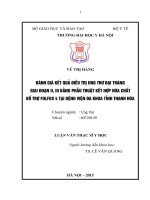 Đánh giá kết quả điều trị ung thư đại tràng giai đoạn II, III bằng phẫu thuật kết hợp hóa chất bổ trợ FOLFOX 4 tại bệnh viện đa khoa tỉnh thanh hoá 