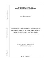 Nghiên cứu xây dựng mô hình máy tính dự đoán thành phần sản phẩm nổ và các thông số quan trọng khác của thuốc nổ công nghiệp 