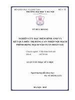 Nghiên cứu đặc điểm hình ảnh và kết quả điều trị bằng can thiệp nội mạch phình động mạch não tuần hoàn sau 