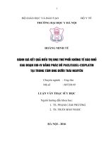 Đánh giá kết quả điều trị ung thư phổi không tế bào nhỏ giai đoạn iiib iv bằng phác đồ paclitaxel cisplatin tại trung tâm ung bướu thái nguyên 