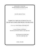 Nghiên cứu thiết kế sản phẩm găng tay chuyên dụng trong môi trường nitơ 