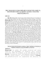 THỰC TRẠNG QUẢN LÝ HOẠT ĐỘNG RÈN LUYỆN KỸ NĂNG NGHỀ CỦA SINH VIÊN ĐIỀU DƯỠNG