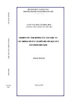 Nghiên cứu ảnh hưởng của vật liệu và các thông số kỹ thuật của vải đến độ vón hạt của sản phẩm dệt kim 