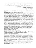 HIỆU QUẢ CHĂM SÓC SUY HÔ HẤP SƠ SINH TRONG 24 GIỜ ĐẦU