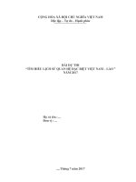 Bài dự thi tìm hiểu lịch sử quan hệ đặt biệt Việt Nam - Lào năm 2017