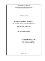 Nghiên cứu thành phần hóa học của cây dây thần thông (tinospora cordifollia) 
