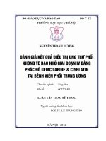 Đánh giá hiệu quả điều trị ung thư phổi không tế bào nhỏ giai đoạn IV bằng phác đồ gemcitabine  cisplatin tại bệnh viện phổi trung ương 