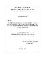 Nghiên cứu chế tạo vật liệu zeolit y kích thước nano từ cao lanh và sử dụng vật liệu chế tạo được để xử lý nước thải chứa phenol và kim loại nặng 