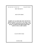 Nghiên cứu sự phân bố, mức độ kháng kháng sinh, tỷ lệ mang gen  magA,  rmpA ở các chủng Klebsiella pneumoniae phân lập được tại Bệnh viện Bệnh Nhiệt đới Trung ương (12007122011) (LA tiến sĩ)