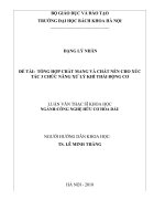 Tổng hợp chất mang và chất nền cho xúc tác 3 chức năng xử lý khí thải động cơ 