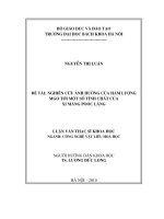 Nghiên cứu ảnh hưởng của hàm lượng mgo tới một số tính chất của xi măng póoc lăng 