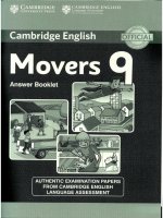 Movers 9 answer booklet 