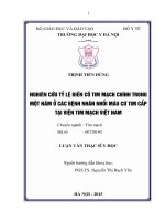 Nghiên cứu tỷ lệ biến cố tim mạch chính trong một năm ở các bệnh nhân nhồi máu cơ tim cấp tại viện tim mạch việt nam 