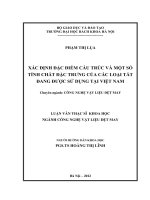 Xác định đặc điểm cấu trúc và một số tính chất đặc trưng của các loại tất đang được sử dụng ở việt nam 