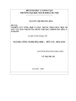 Nghiên cứu tổng hợp và đặc trưng tính chất một số xúc tác rắn nhằm ứng dụng cho quá trình oxy hoá n parafin 
