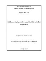 Nghiên cứu tổng hợp xúc tác nano composit trên cơ sở tio2   nano cacbon ứng dụng để khử lưu huỳnh trong nhiên liệu 