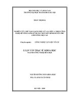Nghiên cứu chế tạo gạch chịu lửa sa mốt a theo công nghệ bê tông gốm, sử dụng chất kết dính huyền phù gốm nồng độ cao 