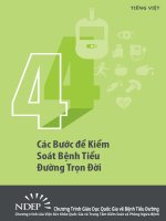ĐỌC NGAY 4 Bước Kiểm Soát Bệnh Tiểu Đường Cả Đời