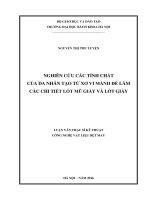 Nghiên cứu các tính chất của da nhân tạo từ xơ vi mảnh để làm các chi tiết lót mũ giầy và lót giầy 