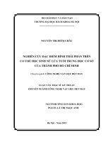 Nghiên cứu đặc điểm hình thái phần trên cơ thể học sinh nữ lứa tuổi trung 