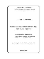 Nghiên cứu phát triển thương hiệu thời trang việt nam 