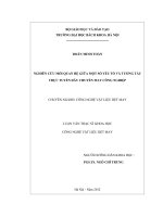 Nghiên cứu mối quan hệ giữa một số yếu tố và tương tác trực tuyến dây chuyền may công nghiệp 