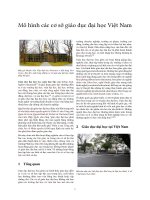 Mô hình các cơ sở giáo dục đại học việt nam