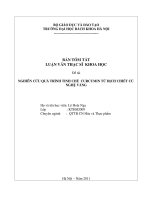 Nghiên cứu quá trình tinh chế curcumin từ dịch chiết củ nghệ vàng 