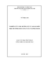 Nghiên cứu ảnh hưởng xử lý alkali đến một số tính chất cơ lý của vải 