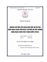 Nghiên cứu mối liên quan giữa mức độ vôi hóa động mạch vành trên MSCT với mức độ tổn thương động mạch vành theo thang điểm syntax 