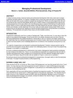 Managing professional development