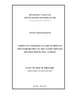 Nghiên cứu ảnh hưởng của một số thông số công nghệ dệt đến cấu trúc vải dệt trên máy dệt kiếm mềm picanol   gammax 