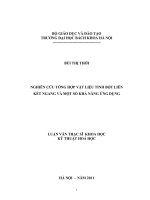 Nghiên cứu tổng hợp vật liệu tinh bột liên kết ngang và một số khả năng ứng dụng 