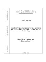 Nghiên cứu quá trình chuyển hóa khí tổng hợp thành nhiên liệu lỏng trên hệ xúc tác co meal2o3 