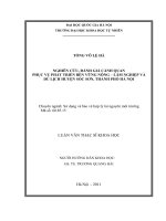 đề cương luận văn thạc sĩ nghiên cứu đánh giá CQ phục vụ phát triển bền vững nông lâm nghiệp huyện sóc sơn, HN