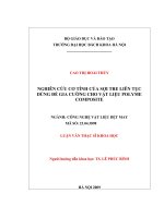 Nghiên cứu cơ tính của sợi tre liên tục dùng để gia cường cho vật liệu polyme composite 