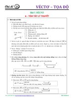 phân dạng và bài tập chuyên đề vector   tọa độ