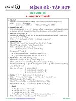 phân dạng và bài tập chuyên đề mệnh đề và tập hợp