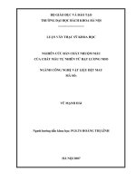 Nghiên cứu bản chất nhuộm màu của chất màu tự nhiên từ hạt lương nho 
