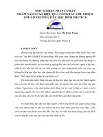 Một số biện pháp cơ bản nhằm nâng cao hiệu quả công tác chủ nhiệm lớp 4 ở trường tiểu học bình phước b 