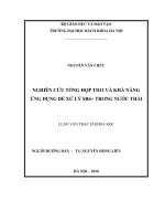 Nghiên cứu tổng hợp tio2 và khả năng ứng dụng để xử lý cr6+ trong nước thải = reseach on synthesis of tio2 and application for cr6+ treatment in wastewater 