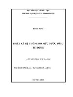 Thiết kế hệ thống đo mức nước sông tự động 