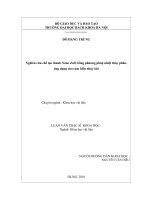 Luận văn (thạc sỹ khoa học) ngành điện tử viễn thông 