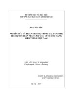 Nghiên cứu và triển khai hệ thống call canter thế hệ mới trên nền TCPIP ứng dụng cho mạng viễn thông việt nam 
