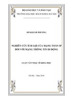 Nghiên cứu ích lợi của mạng toàn IP đối với mạng thông tin di động 