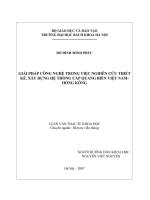 Giải pháp công nghệ trong việc nghiên cứu thiết kế, xây dựng hệ thống cáp quang biển việt nam 