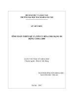 Tính toán thiết kế và tối ưu hoá cho mạng di động CDMA2000 