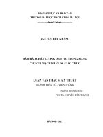Đảm bảo chất lượng dịch vụ trong mạng chuyển mạch nhãn đa giao thức 